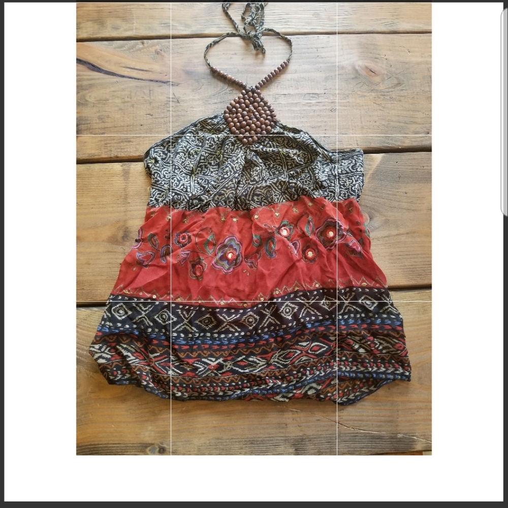 Beachy Red Halter Tank Top